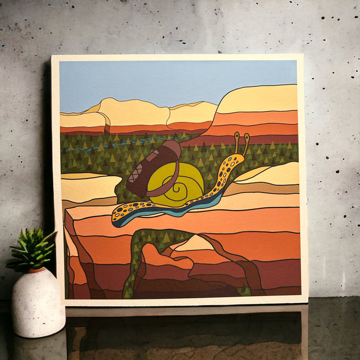 Honey Snail Hikes Sedona 8"x8" Print