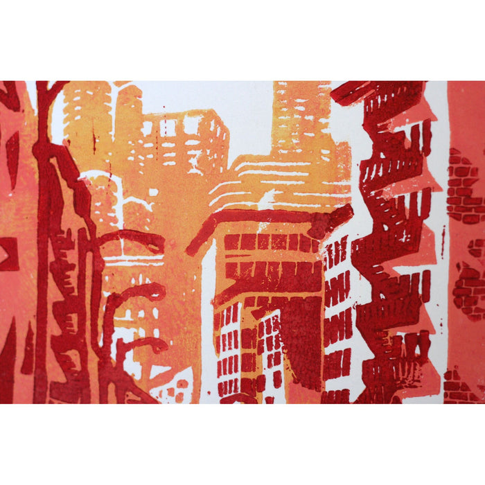 Centre St - two color block print