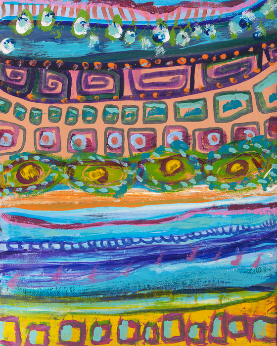 Forward and Backwards - Colorful Small Art - Limited Edition Fine Art Print for Home Decor