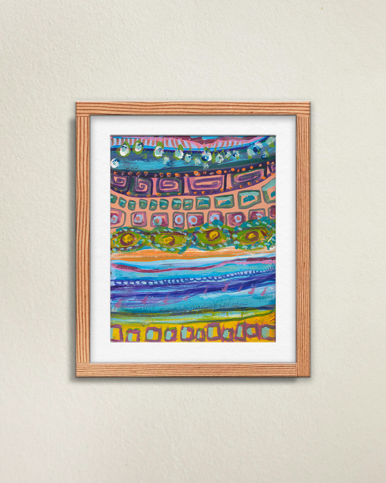 Forward and Backwards - Colorful Small Art - Limited Edition Fine Art Print for Home Decor