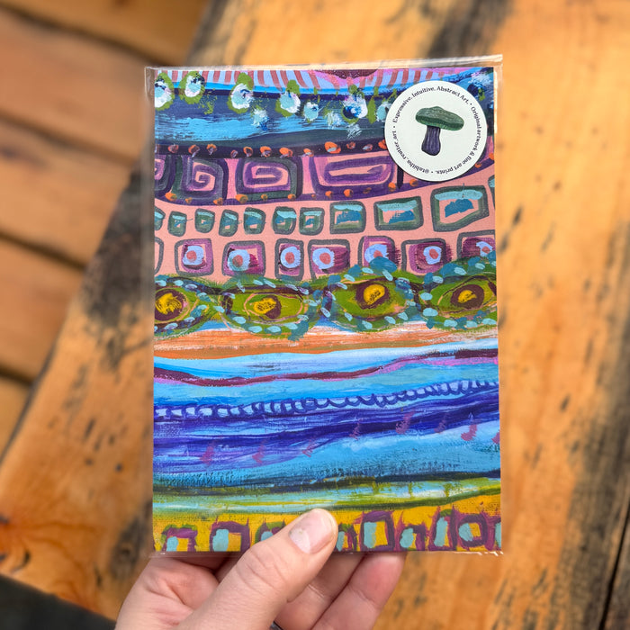 Forward and Backwards - Colorful Small Art - Limited Edition Fine Art Print for Home Decor