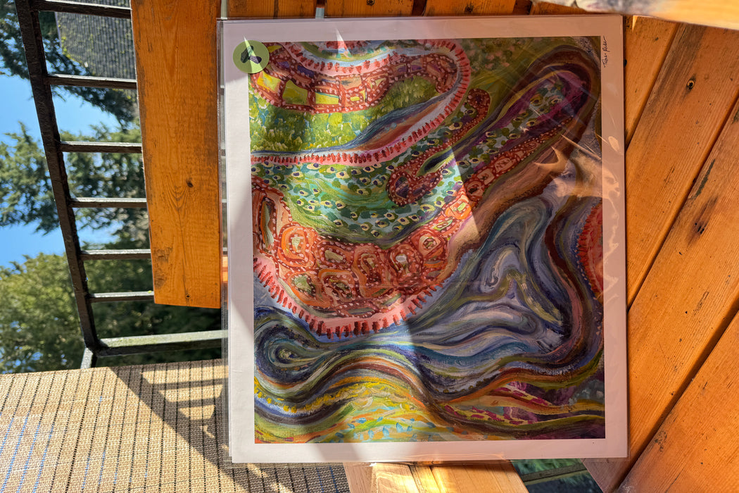 Sitting With Thoughts - Large Artwork - Unique Limited Edition Fine Art Print for Home