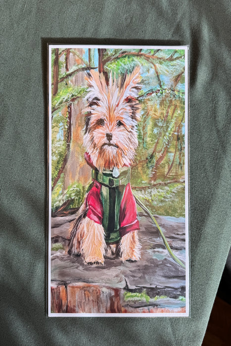 Pup on Stump - Animal Print - Fine Art Print