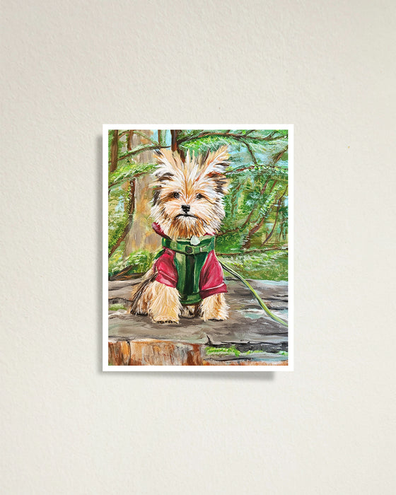 Pup on Stump - Animal Print - Fine Art Print