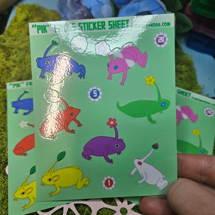 Pik Frogs Vinyl Sticker Sheet
