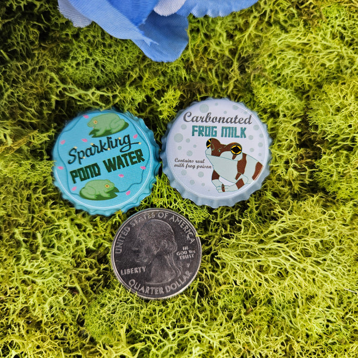 Froggy Drink Bottle Cap Buttons