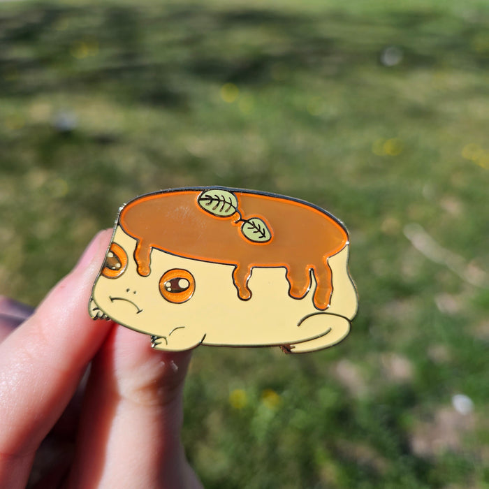 Flan Frog Enamel Pin