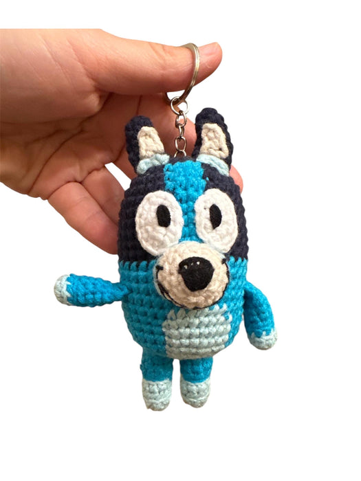 Bluey, Bluey keychain, crochet bluey, bluey and bingo