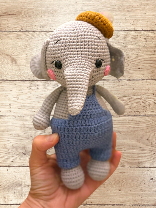 Crochet elephant, elephant toy, handmade toy