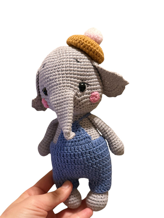 Crochet elephant, elephant toy, handmade toy