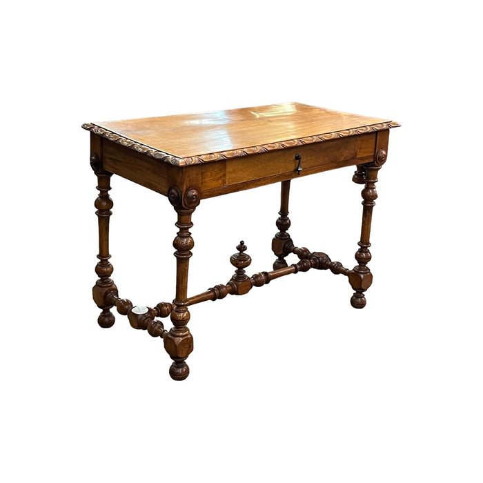 19th Century French Baroque Style Fruitwood Console Table or Writing Table