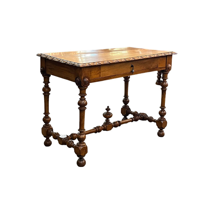 19th Century French Baroque Style Fruitwood Console Table or Writing Table