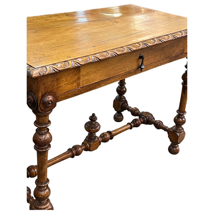 19th Century French Baroque Style Fruitwood Console Table or Writing Table