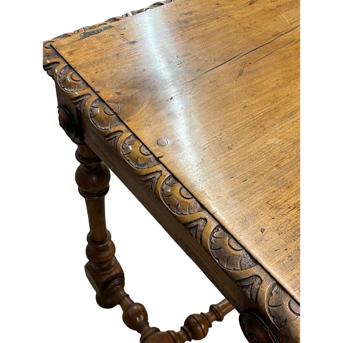 19th Century French Baroque Style Fruitwood Console Table or Writing Table