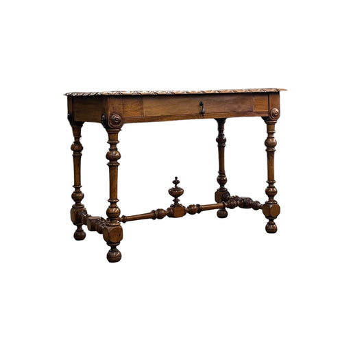 19th Century French Baroque Style Fruitwood Console Table or Writing Table