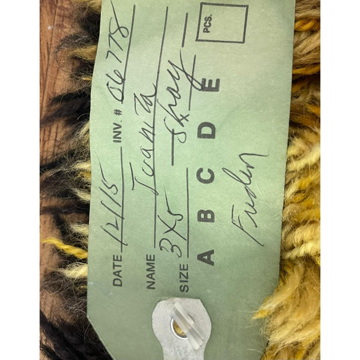 Vintage Rya Style High Pile Rug With Abstract Design.