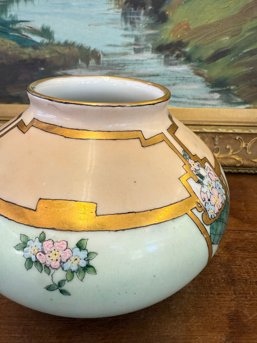 Antique 1918 Hand-Painted Porcelain Vase - PSL Austria Imperial Mark, Signed Floral Art Nouveau Style