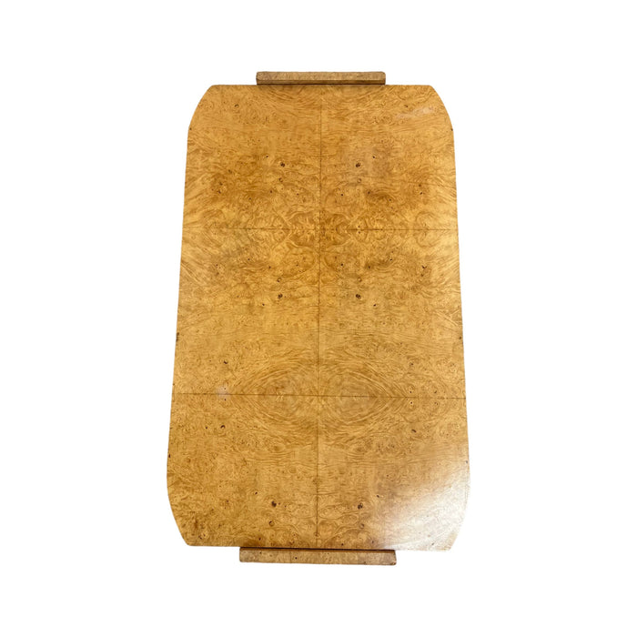 Antique 1920s Art Deco Book Matched Burl Maple Coffee Table Stand