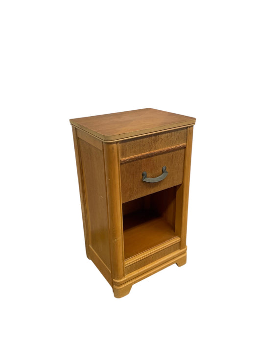 Antique Art Deco Side Table with Drawer Original Handle