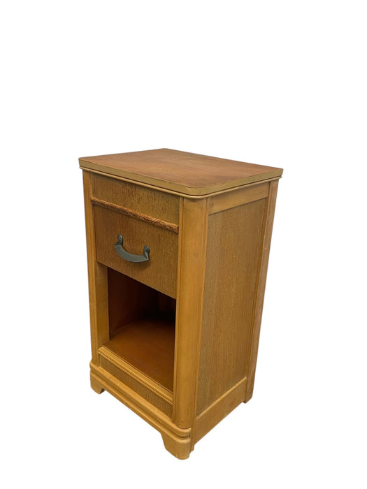 Antique Art Deco Side Table with Drawer Original Handle