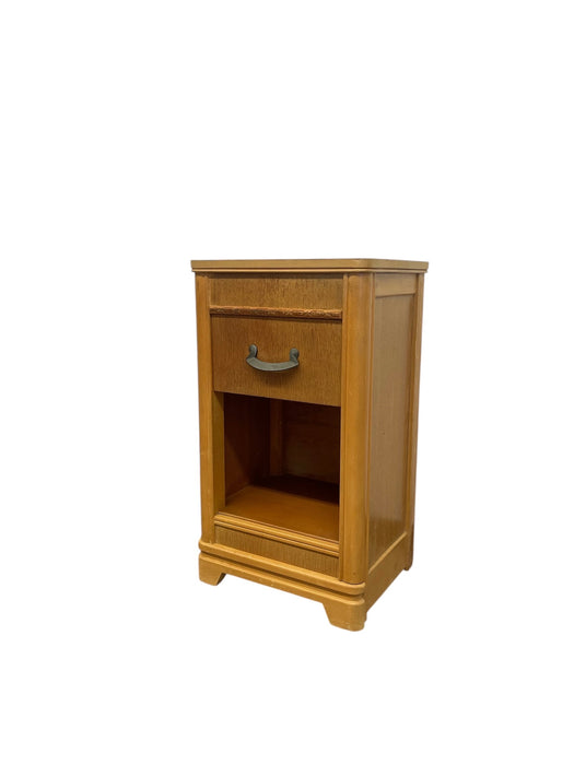 Antique Art Deco Side Table with Drawer Original Handle