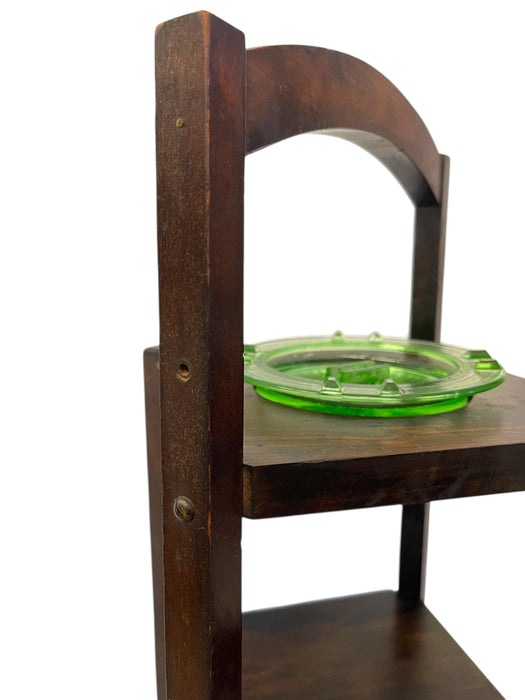 Antique Arts and Crafts Two Tiered Ashtray Smokers Accent Table