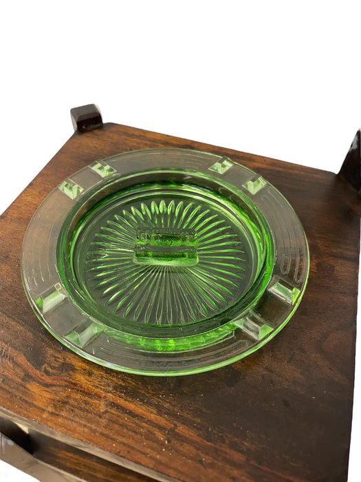 Antique Arts and Crafts Two Tiered Ashtray Smokers Accent Table