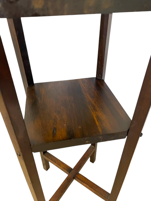 Antique Arts and Crafts Two Tiered Ashtray Smokers Accent Table