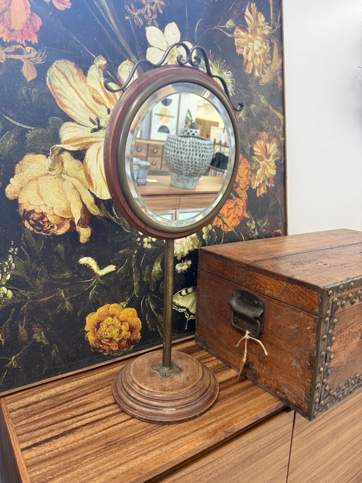 Antique Victorian Style Wooden tilting Vanity Mirror