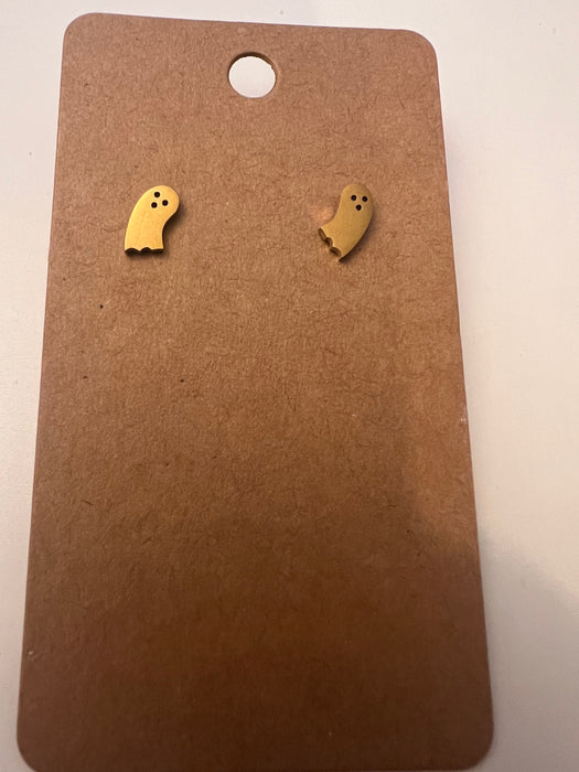 Ghostie Gothic Ladies Gold Color  Earrings Jewelry for All Seasons