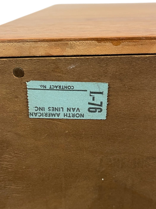 Mid-Century Modern Likely Oak Woven Front Cabinet by Lane Furniture, Altavista VA, 1970s