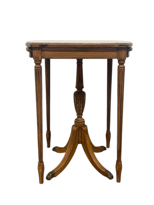 Vintage Nesting Demi Lune Federal and Neoclassical Style Side Accent Table by Imperial Grand Rapids