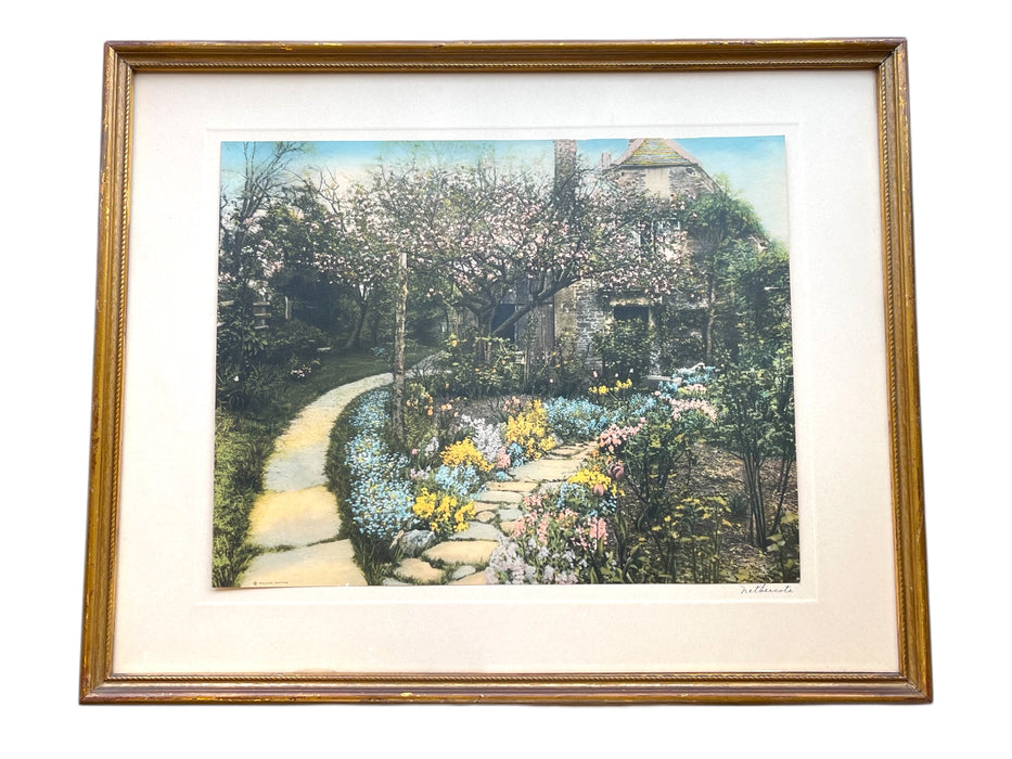 Wallace Nutting Artwork Nethercote in Original Frame, Early 20th Century