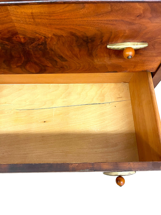 Antique Art Deco Dresser with Bakelite and Brass Finished Handles