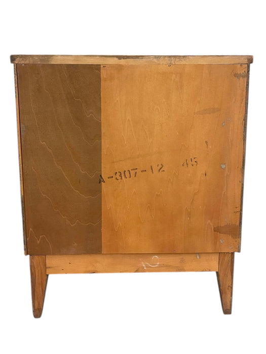 Vintage Mid-Century Modern Nightstand with Drawer and Open Shelf