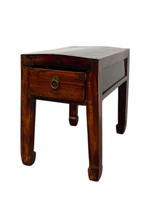Vintage Accent Table in Style of Chinese Distressed Elm Wood Table