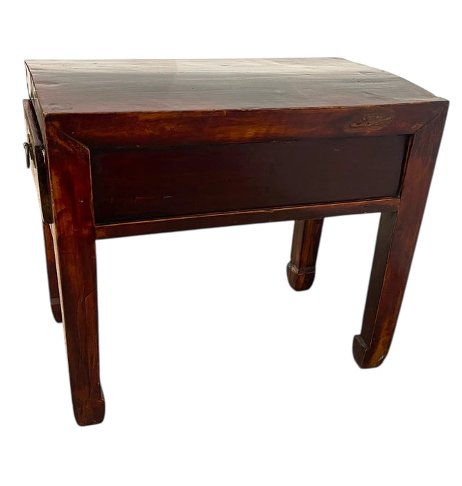 Vintage Accent Table in Style of Chinese Distressed Elm Wood Table