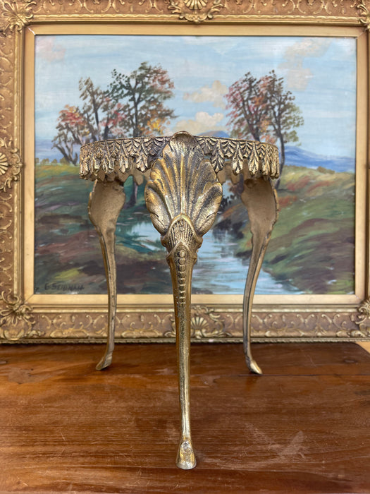 Plant Stand with Ornate Leaf and Shell Motifs