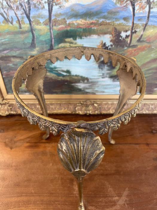 Plant Stand with Ornate Leaf and Shell Motifs