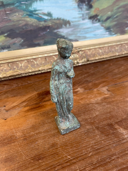 Figurine of a Standing Female Figure in Classical Style with Aged Patina