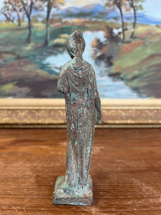 Figurine of a Standing Female Figure in Classical Style with Aged Patina