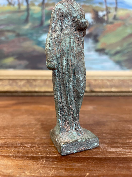 Figurine of a Standing Female Figure in Classical Style with Aged Patina