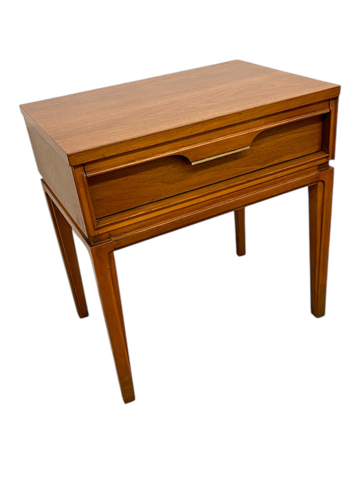 Vintage Mid Century Modern Walnut 1-Drawer Side Table by Basic Witz