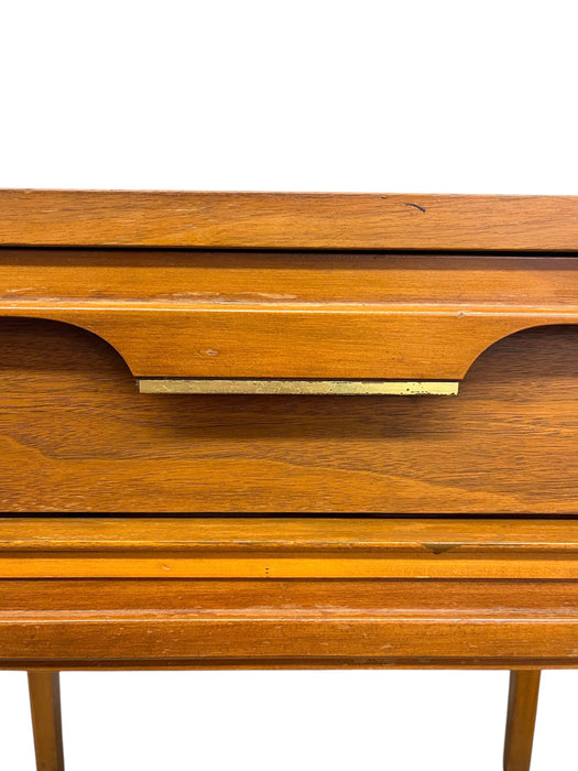 Vintage Mid Century Modern Walnut 1-Drawer Side Table by Basic Witz