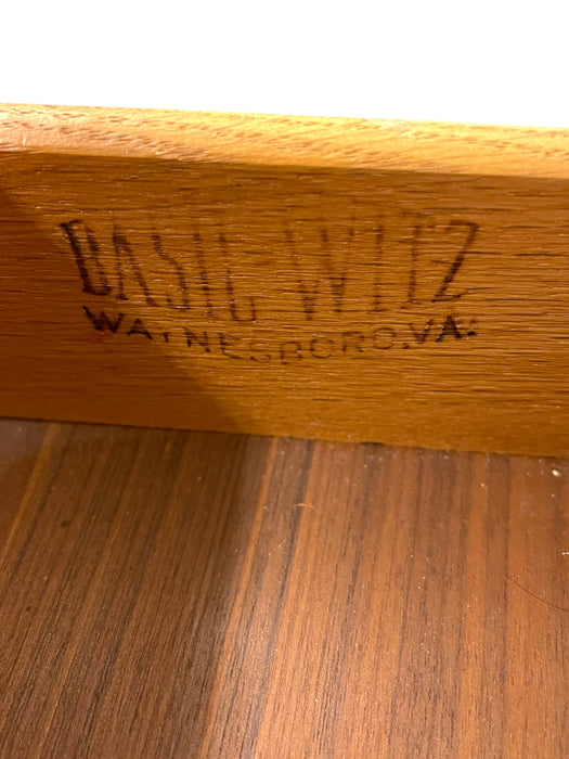 Vintage Mid Century Modern Walnut 1-Drawer Side Table by Basic Witz