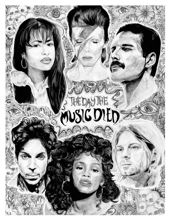 American Pie 11" x 15" Art Print (the day the music died)