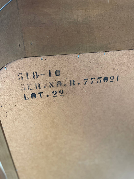 Large Mid-Century Modern Burl Wood Wall Mirror with Rounded Corners and Inset Glass by Milo Baughman for Lane