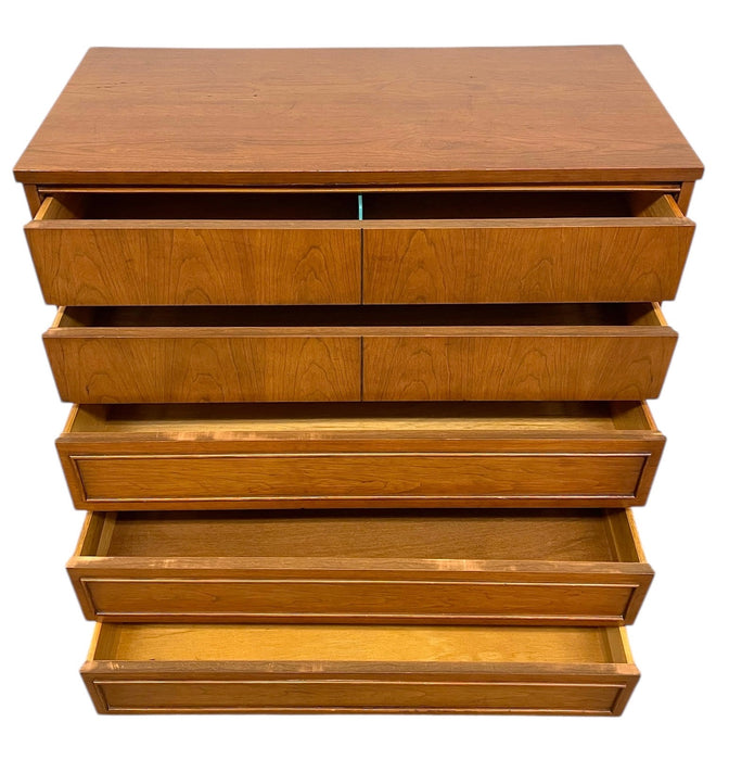 Mid-Century Modern Highboy Dresser, 5-Drawer Chest