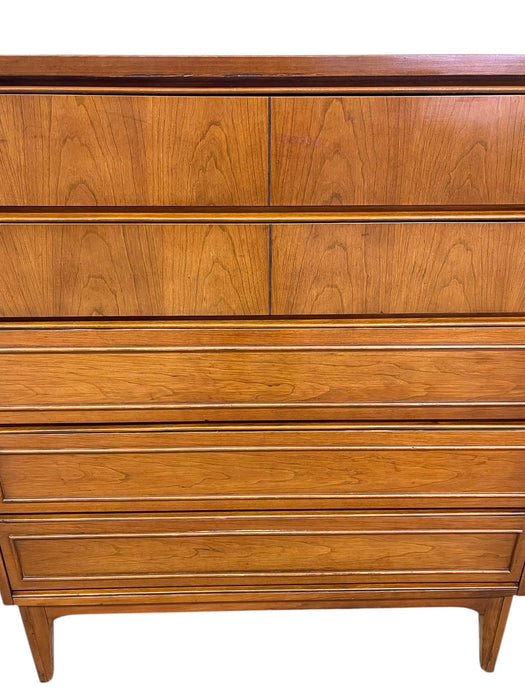 Mid-Century Modern Highboy Dresser, 5-Drawer Chest