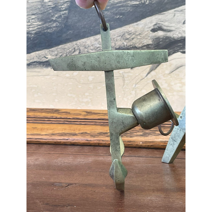 Pair of Metal Anchor wall Candle Holder